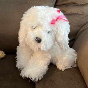 Victoria’s Secret Gund Molly White Dog Limited Edition Plush Hot Pink Bow Puppy